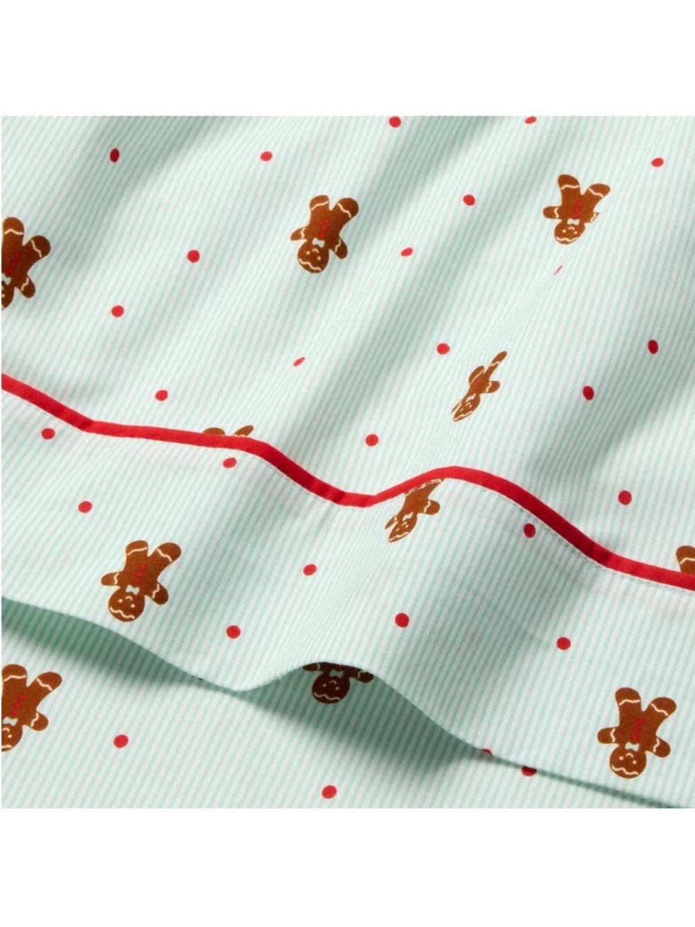 Pillowfort Gingerbread Dreams 4 Pc Queen Christmas Sheet Set Cotton 220TC NWT